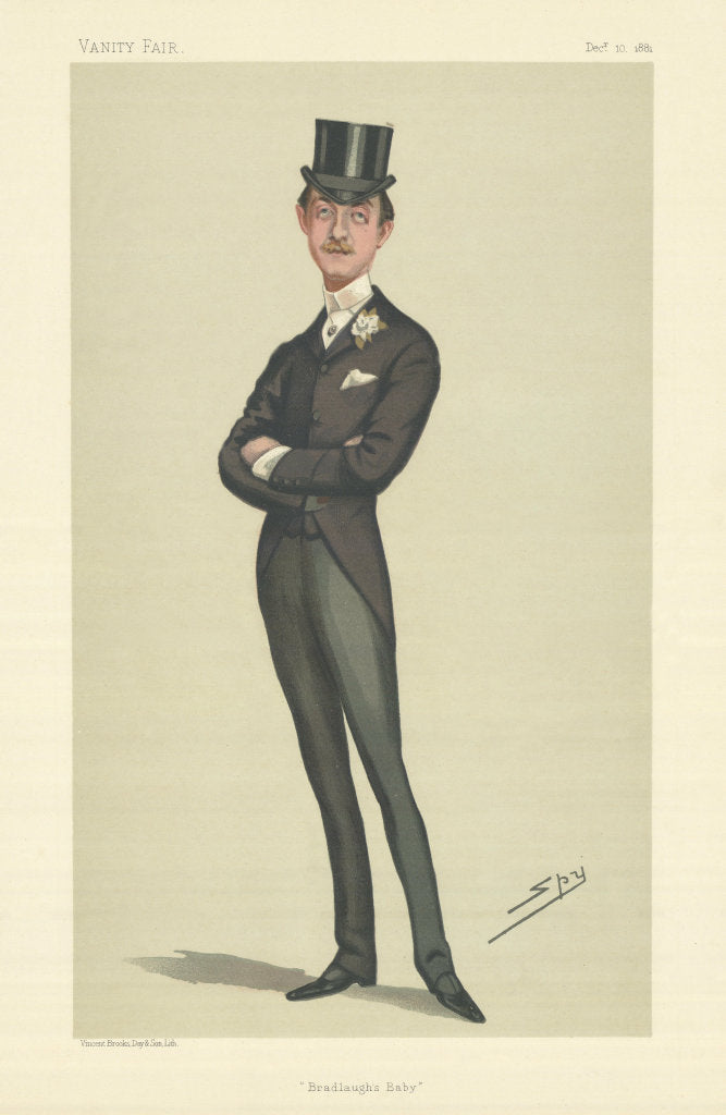 VANITY FAIR SPY CARTOON Charles Robert, Earl Spencer 'Bradlaugh's Baby' 1881